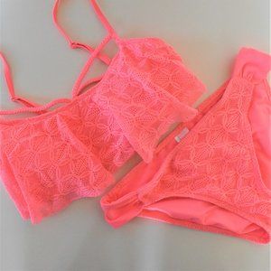 Hula Honey Crochet Ruffle Flounce Bikini